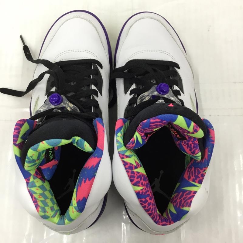 ナイキ NIKE スニーカー スニーカー DB3335-100 AIR JORDAN 5 RETRO 26.5cm 26.5cm ワンポイント 白 / ホワイト / X 紫 / パープル / X 黒 / ブラック /  メンズ USED 古着 中古 10104785