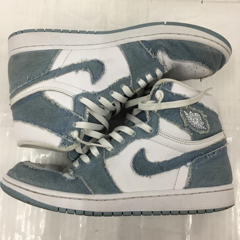 ナイキ NIKE スニーカー スニーカー DM9036-104 WMNS AIR JORDAN 1 RETRO HIGH OG 28.5cm 28.5cm ロゴ、文字 白 / ホワイト / X 水色 / ライトブルー /  メンズ USED 古着 中古 10104788