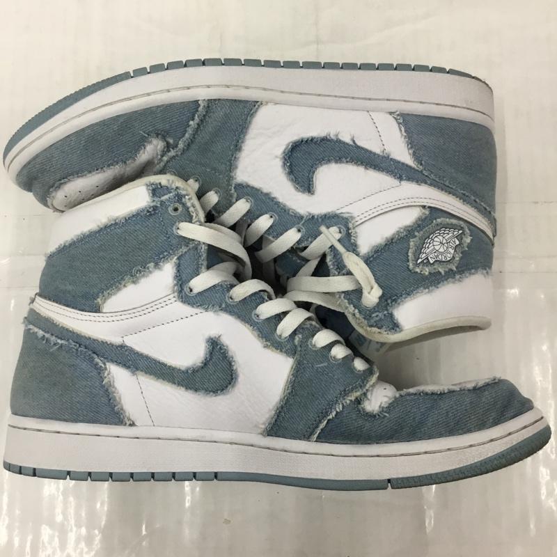 ナイキ NIKE スニーカー スニーカー DM9036-104 WMNS AIR JORDAN 1 RETRO HIGH OG 28.5cm 28.5cm ロゴ、文字 白 / ホワイト / X 水色 / ライトブルー /  メンズ USED 古着 中古 10104788