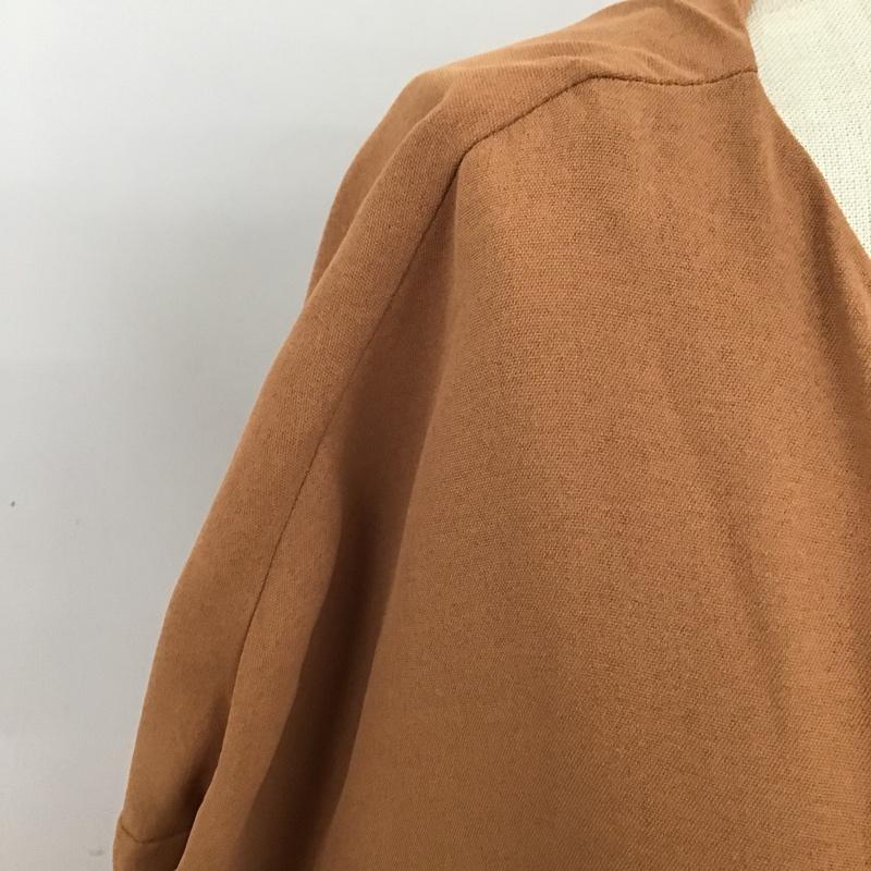 イア パピヨネ ear PAPILLONNER ワンピース ロングスカート ER18C0101500100 半袖ロングワンピース フレアワンピース FREE 無地 茶 / ブラウン /  レディース USED 古着 中古 10104790