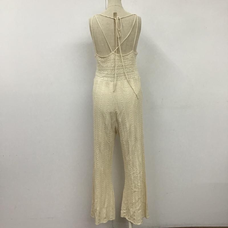 ジーナシス JEANASIS ワンピース・ドレス・オールインワン ワンピース・ドレス・オールインワン JS071453SB オールインワン パンツ キャミソールニットオールインワン S 無地 アイボリー / アイボリー /  レディース USED 古着 中古 10104791