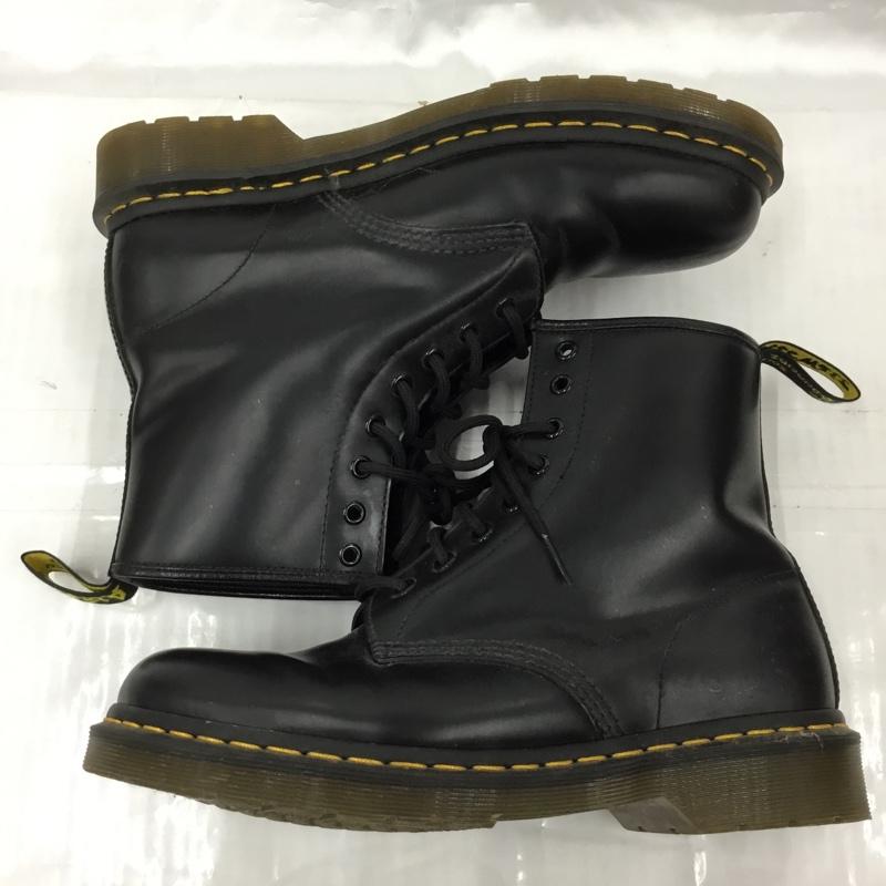 ドクターマーチン Dr.Martens ブーツ ショートブーツ 1460 8ホール レザー UK8 US：9 無地 黒 / ブラック /  メンズ USED 古着 中古 10104797
