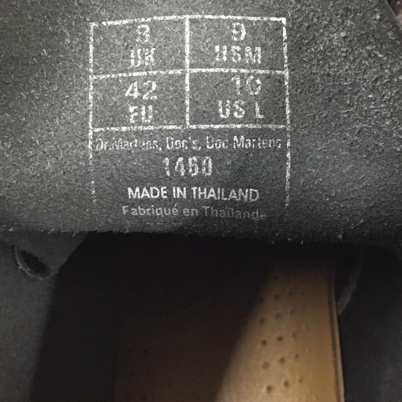 ドクターマーチン Dr.Martens ブーツ ショートブーツ 1460 8ホール レザー UK8 US：9 無地 黒 / ブラック /  メンズ USED 古着 中古 10104797