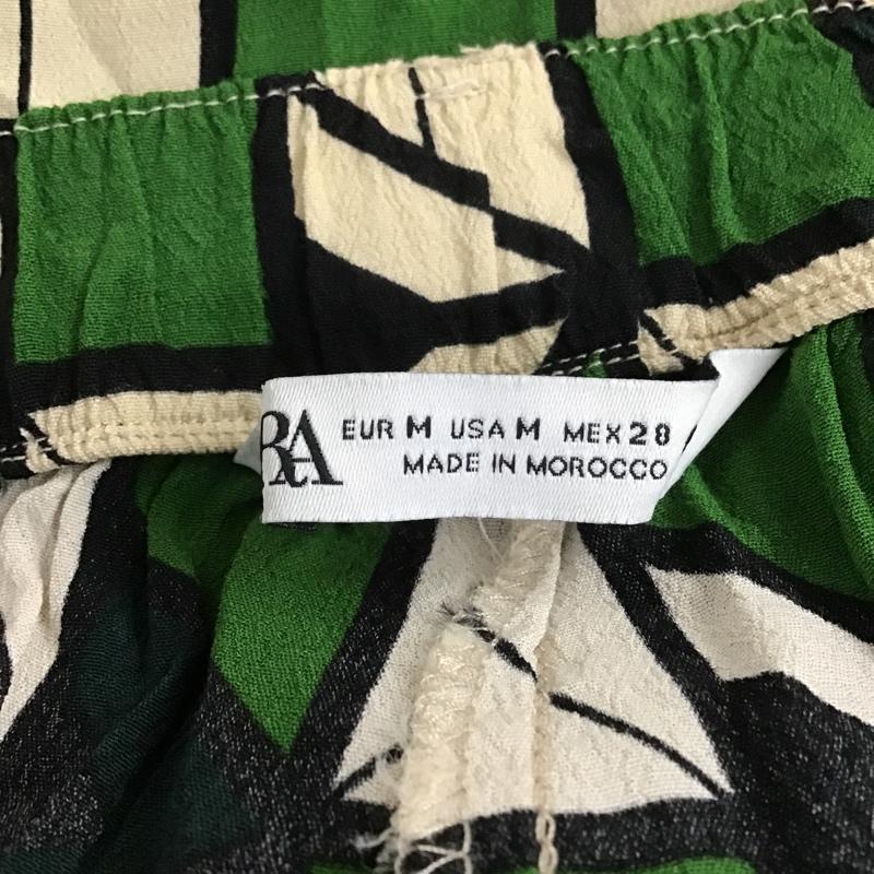 ザラ ZARA ボトムス ボトムス 総柄カジュアルパンツ スリムパンツ ストレートパンツ M 総柄 緑 / グリーン / X ベージュ / ベージュ /  レディース USED 古着 中古 10104798