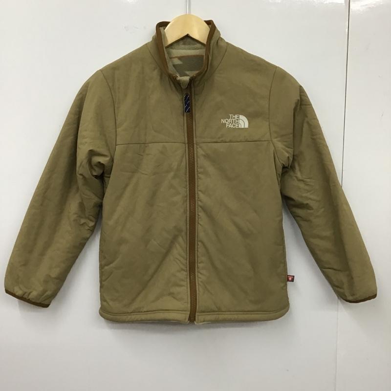 ザノースフェイス THE NORTH FACE ジャケット、上着 ジャンパー、ブルゾン NYJ81812 リバーシブルフリースジャケット ジップアップジャケット アウター 140cm ロゴ、文字 ベージュ / ベージュ /  ボーイズ USED 古着 中古 10104808