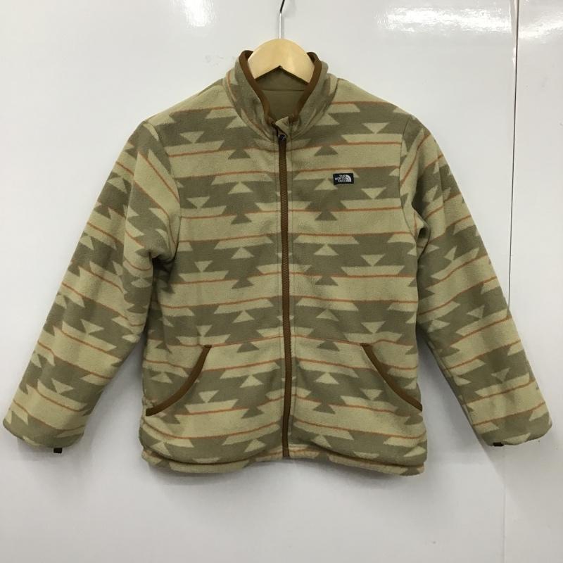 ザノースフェイス THE NORTH FACE ジャケット、上着 ジャンパー、ブルゾン NYJ81812 リバーシブルフリースジャケット ジップアップジャケット アウター 140cm ロゴ、文字 ベージュ / ベージュ /  ボーイズ USED 古着 中古 10104808