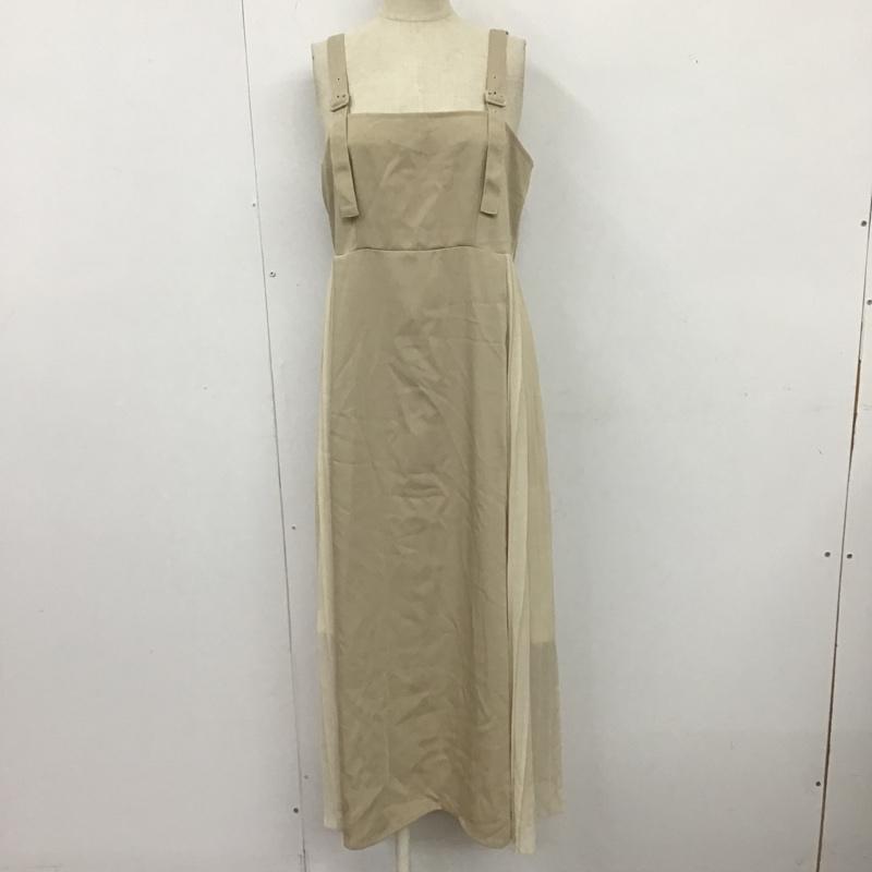ダブルクローゼット w closet ワンピース ロングスカート 323125 サイドプリーツジャンスカ ロングスカートワンピース ノースリーブロングスカート FREE 無地 ベージュ / ベージュ /  レディース USED 古着 中古 10104821