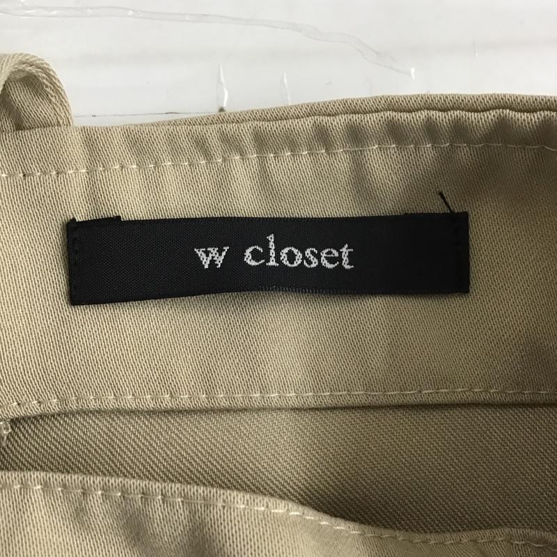 ダブルクローゼット w closet ワンピース ロングスカート 323125 サイドプリーツジャンスカ ロングスカートワンピース ノースリーブロングスカート FREE 無地 ベージュ / ベージュ /  レディース USED 古着 中古 10104821