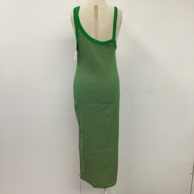 ザラ ZARA ワンピース ロングスカート 3253 324 500 アシンメトリー タグ付き L ボーダー柄 桃 / ピンク / X 緑 / グリーン /  レディース USED 古着 中古 10104834