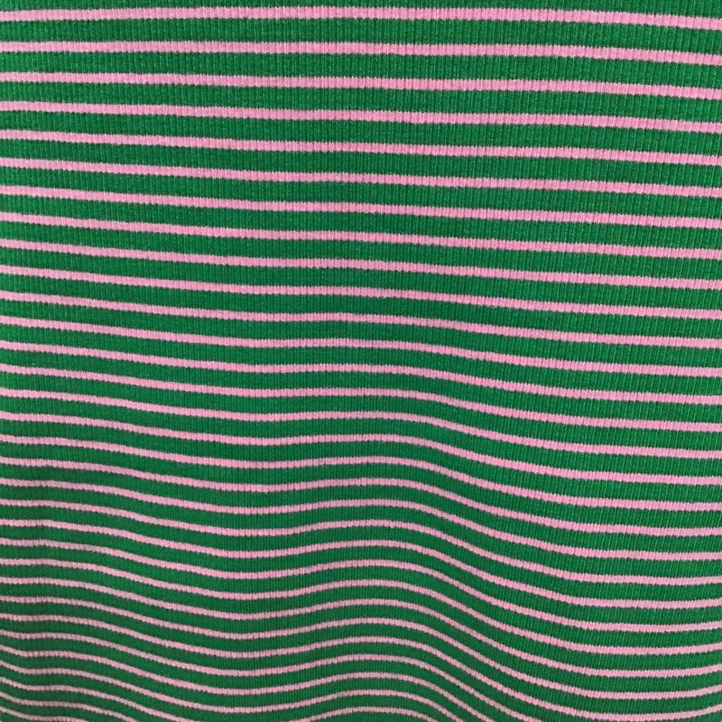 ザラ ZARA ワンピース ロングスカート 3253 324 500 アシンメトリー タグ付き L ボーダー柄 桃 / ピンク / X 緑 / グリーン /  レディース USED 古着 中古 10104834