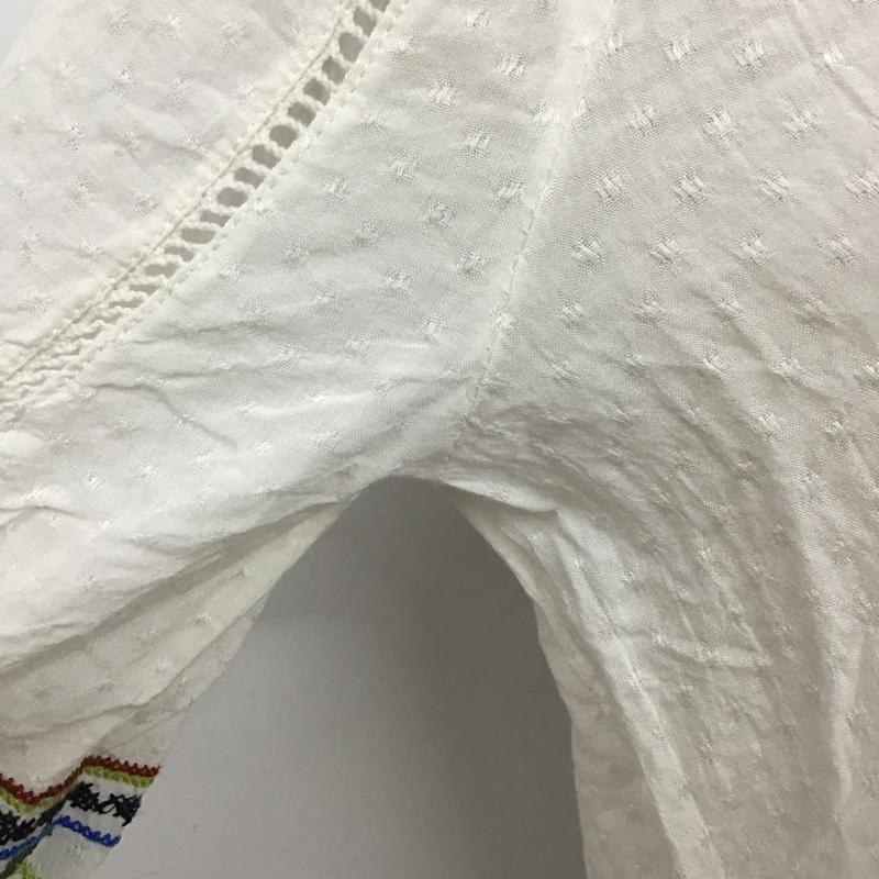 ザラティーアールエフ ZARA TRF ワンピース ロングスカート 7521 301 712 七分袖 前開き L 刺繍 白 / ホワイト /  レディース USED 古着 中古 10104838