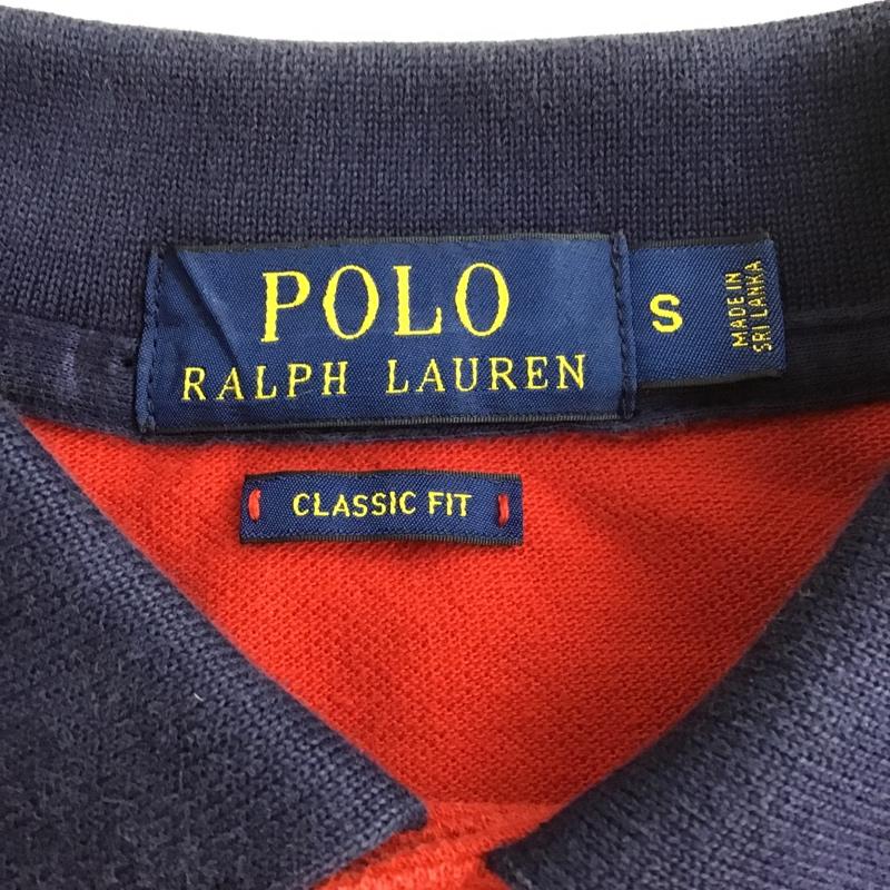 ポロラルフローレン POLO RALPH LAUREN ポロシャツ 半袖 半袖ポロシャツ カラーシャツ 半袖カットソー S ロゴ、文字 赤 / レッド / X 紺 / ネイビー /  メンズ USED 古着 中古 10104843