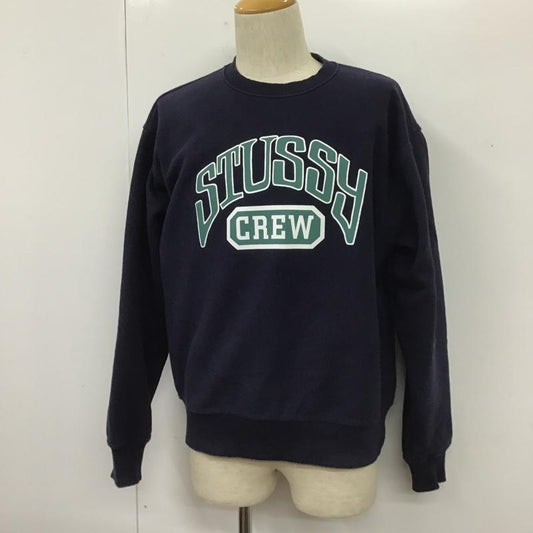 ステューシー STUSSY トレーナー 長袖 S ロゴ、文字 紺 / ネイビー /  メンズ USED 古着 中古 10104848