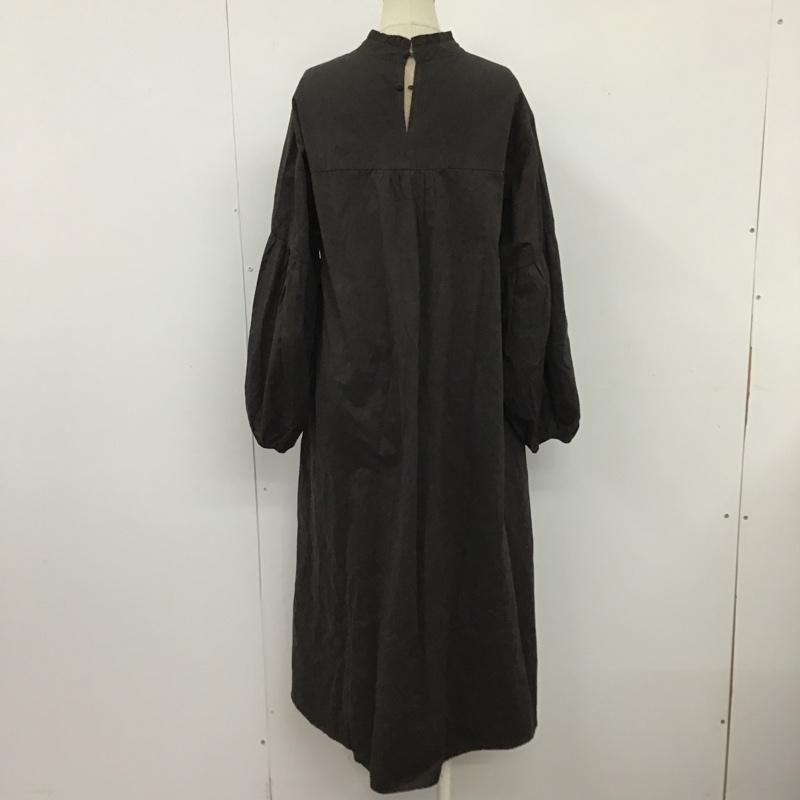 イデム idem ワンピース ロングスカート IDMFI1121002 jacquard vest layered onepiece 長袖スタンドカラー FREE 無地 チャコールグレー / チャコールグレー /  レディース USED 古着 中古 10104851