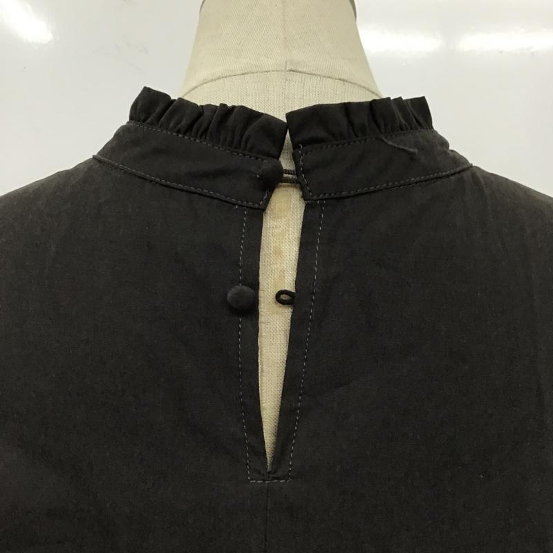 イデム idem ワンピース ロングスカート IDMFI1121002 jacquard vest layered onepiece 長袖スタンドカラー FREE 無地 チャコールグレー / チャコールグレー /  レディース USED 古着 中古 10104851