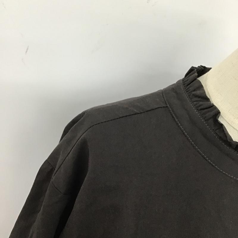 イデム idem ワンピース ロングスカート IDMFI1121002 jacquard vest layered onepiece 長袖スタンドカラー FREE 無地 チャコールグレー / チャコールグレー /  レディース USED 古着 中古 10104851