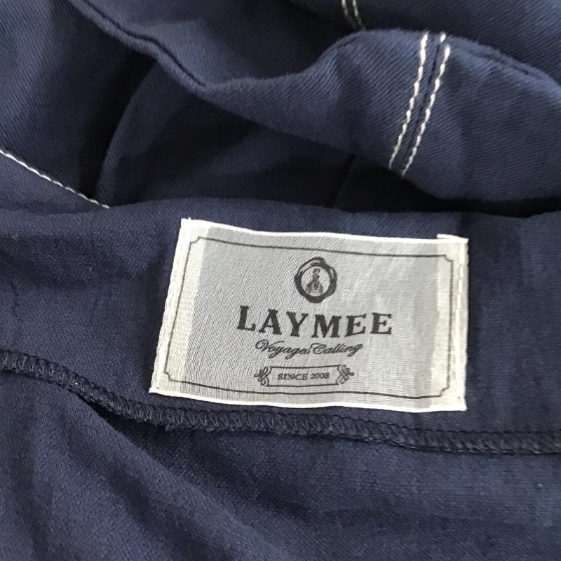 レイミー LAYMEE ワンピース ロングスカート ノーカラー 七分袖 FREE 無地 インディゴ / インディゴ /  レディース USED 古着 中古 10104859