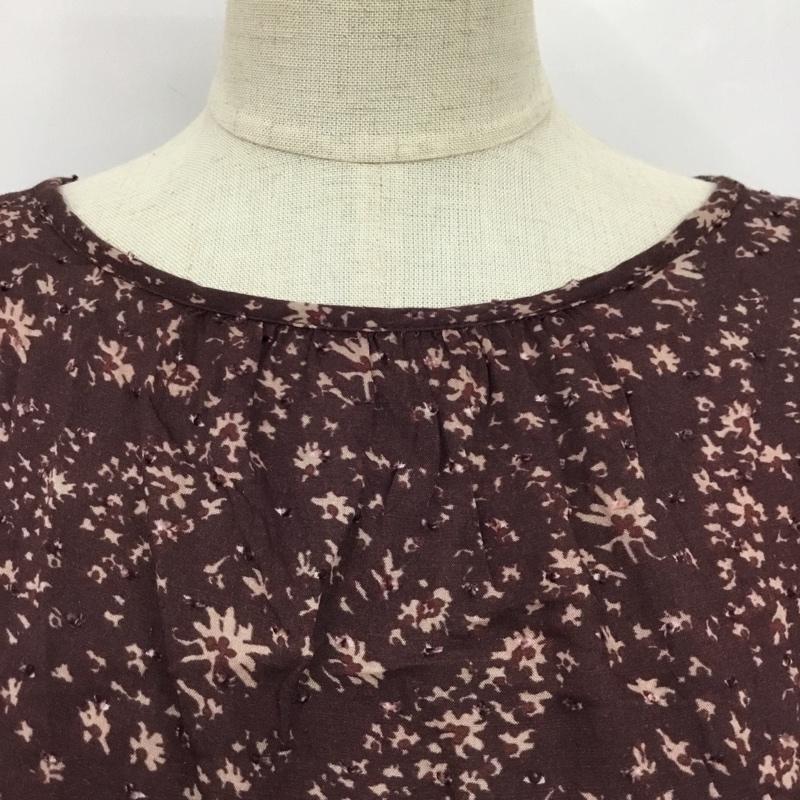 シップス SHIPS ワンピース ロングスカート 724-55-0031 フラワー シャーリング ワンピース any FREE 花柄 えんじ / ワインレッド /  レディース USED 古着 中古 10104863