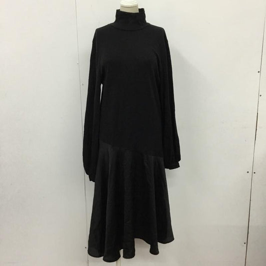 ザラ ZARA ワンピース ロングスカート 5580 642 800 コンビーネーションドレス モックネック M 無地 黒 / ブラック /  レディース USED 古着 中古 10104868
