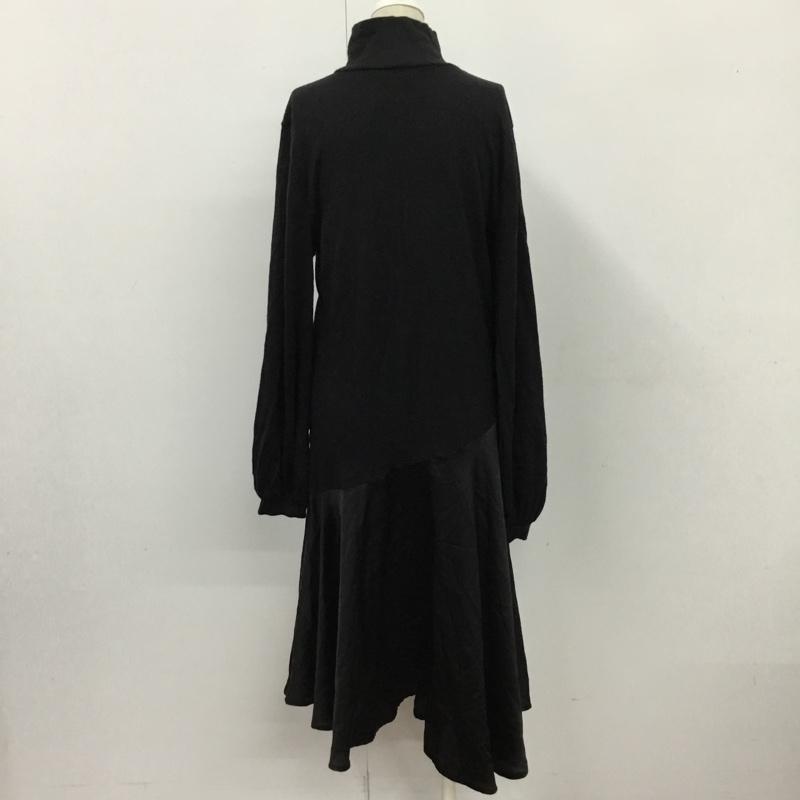ザラ ZARA ワンピース ロングスカート 5580 642 800 コンビーネーションドレス モックネック M 無地 黒 / ブラック /  レディース USED 古着 中古 10104868