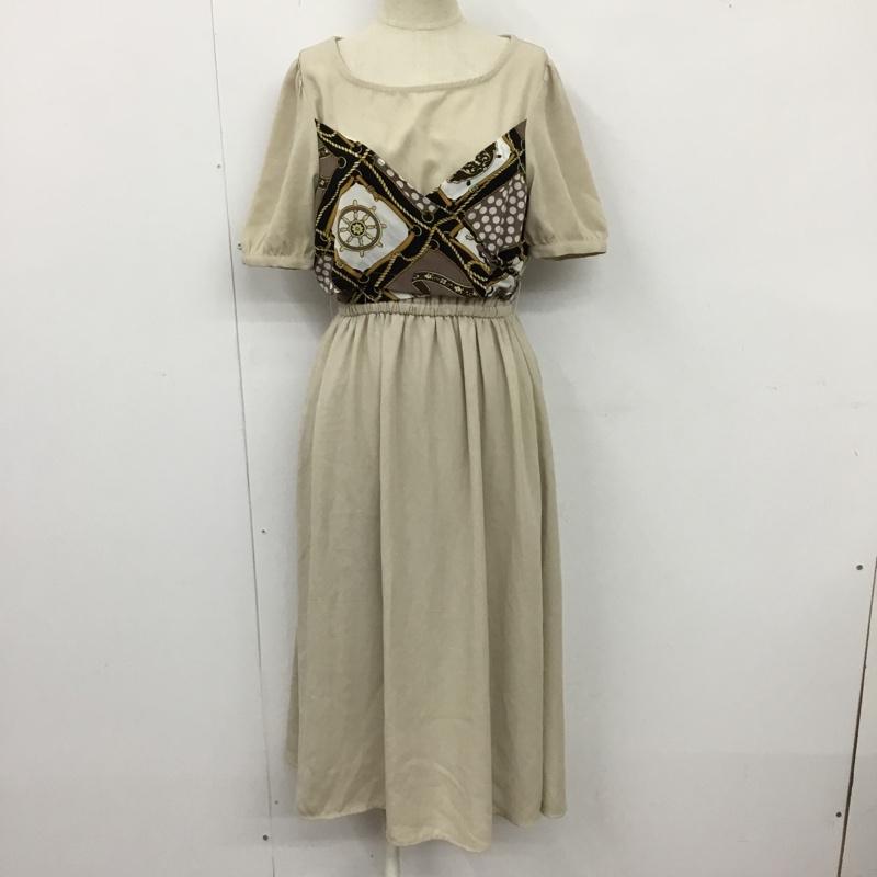 マジェスティックレゴン MAJESTIC LEGON ワンピース ロングスカート 1096061412 ビスチェライクワンピース 半袖 S  ベージュ / ベージュ /  レディース USED 古着 中古 10104870