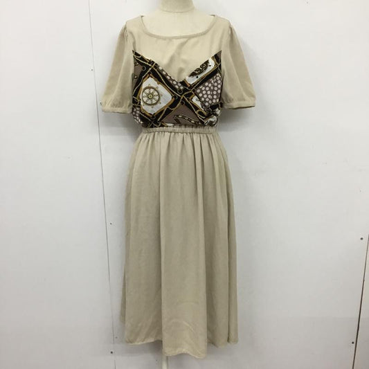 マジェスティックレゴン MAJESTIC LEGON ワンピース ロングスカート 1096061412 ビスチェライクワンピース 半袖 S  ベージュ / ベージュ /  レディース USED 古着 中古 10104870