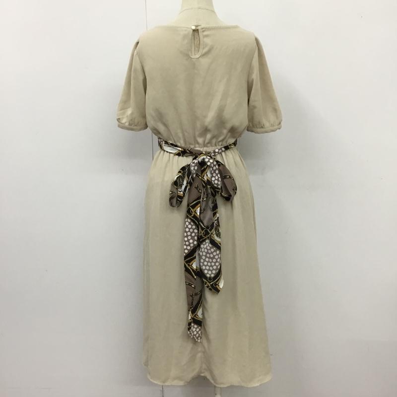マジェスティックレゴン MAJESTIC LEGON ワンピース ロングスカート 1096061412 ビスチェライクワンピース 半袖 S  ベージュ / ベージュ /  レディース USED 古着 中古 10104870