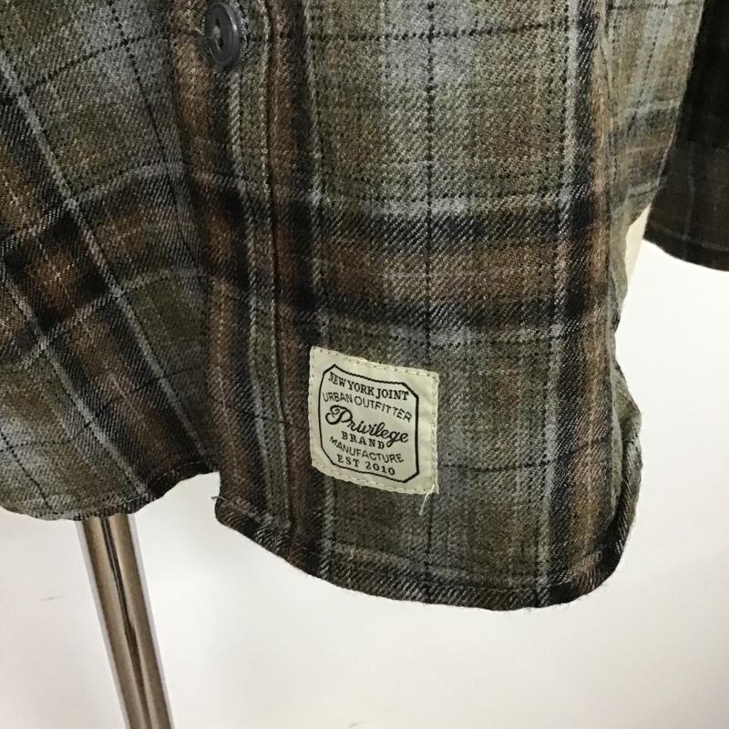 古着 USED シャツ、ブラウス 長袖 長袖シャツ カラーシャツ ポケットシャツ 長袖チェックカットソー XL チェック マルチカラー / マルチカラー /  メンズ USED 古着 中古 10104895