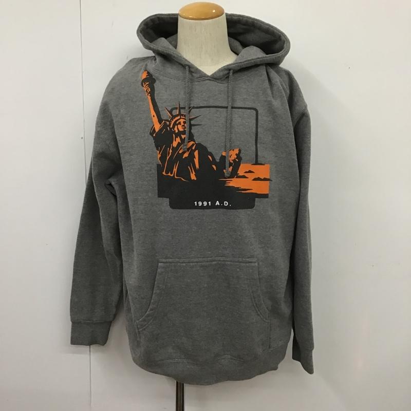 エクストララージ XLARGE パーカー 長袖 L プリント 灰 / グレー /  メンズ USED 古着 中古 10104896