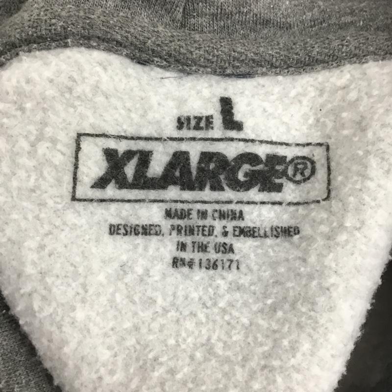 エクストララージ XLARGE パーカー 長袖 L プリント 灰 / グレー /  メンズ USED 古着 中古 10104896