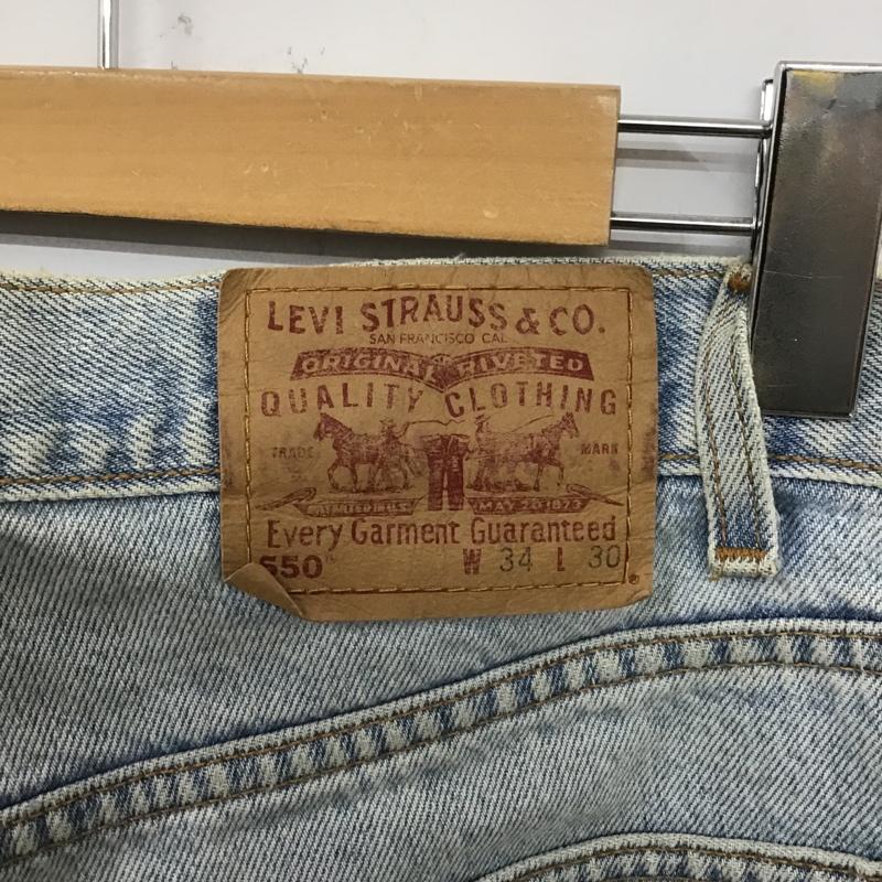リーバイストラウスアンドコー Levi Strauss & co. パンツ デニム、ジーンズ 550 デニムパンツ ストレートパンツ ワイドパンツ カジュアルパンツ 34 無地 水色 / ライトブルー /  メンズ USED 古着 中古 10104898