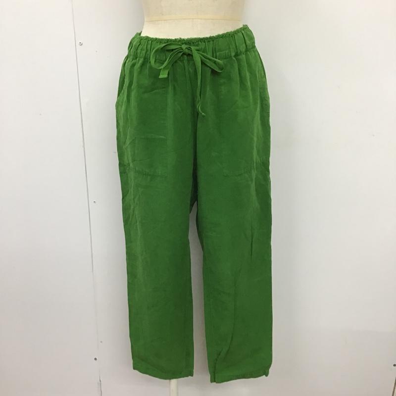 ザラ ZARA ボトムス ボトムス カジュアルパンツ ワークパンツ ワイドパンツ ウエストゴム M 無地 緑 / グリーン /  レディース USED 古着 中古 10104901