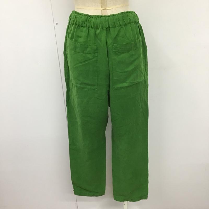 ザラ ZARA ボトムス ボトムス カジュアルパンツ ワークパンツ ワイドパンツ ウエストゴム M 無地 緑 / グリーン /  レディース USED 古着 中古 10104901