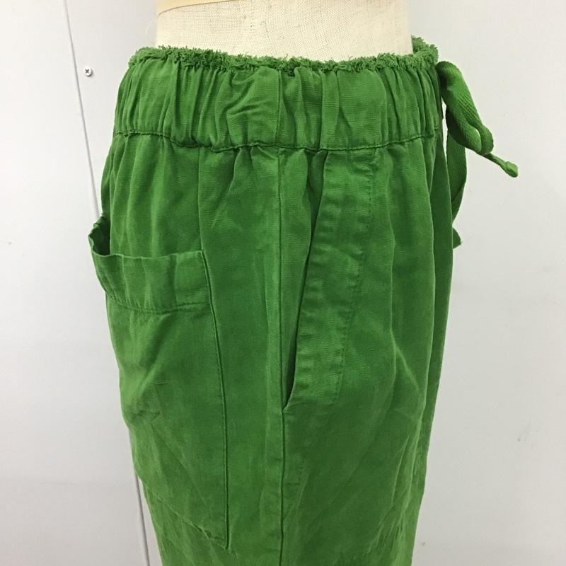 ザラ ZARA ボトムス ボトムス カジュアルパンツ ワークパンツ ワイドパンツ ウエストゴム M 無地 緑 / グリーン /  レディース USED 古着 中古 10104901