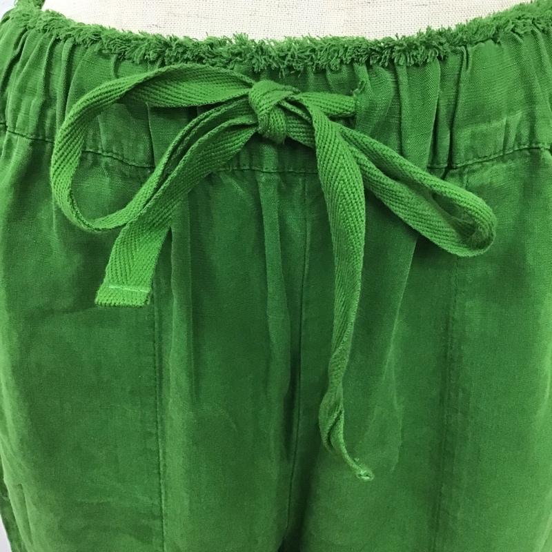ザラ ZARA ボトムス ボトムス カジュアルパンツ ワークパンツ ワイドパンツ ウエストゴム M 無地 緑 / グリーン /  レディース USED 古着 中古 10104901