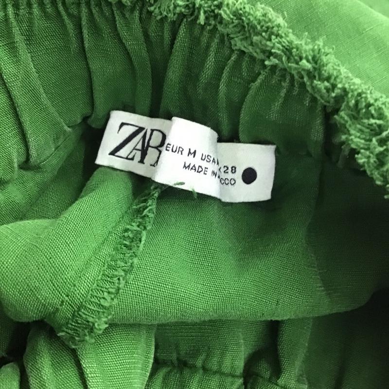 ザラ ZARA ボトムス ボトムス カジュアルパンツ ワークパンツ ワイドパンツ ウエストゴム M 無地 緑 / グリーン /  レディース USED 古着 中古 10104901