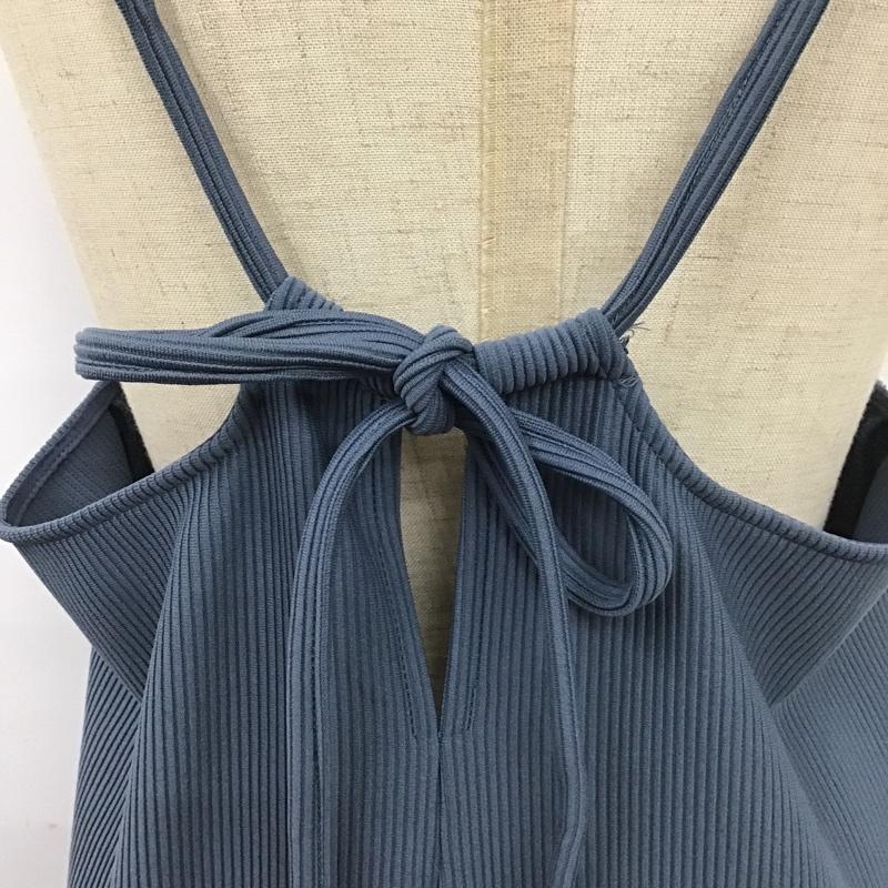 レイカズン Ray Cassin ワンピース ロングスカート 533-636630 シーズンレスリブデザインキャミワンピース ロングワンピース リブワンピース FREE 無地 青 / ブルー /  レディース USED 古着 中古 10104907