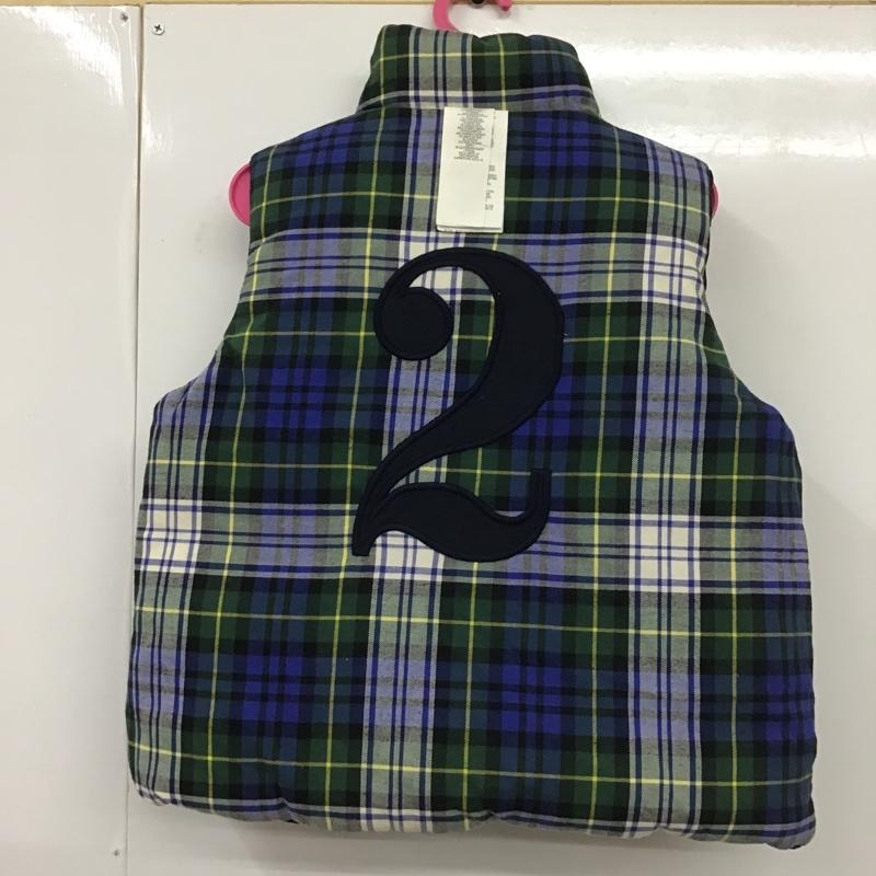 ポロバイラルフローレン Polo by RALPH LAUREN ベスト ベスト ダウンベスト ノースリーブカットソー ジップアップジャケット 100cm ロゴ、文字 紺 / ネイビー /  ボーイズ USED 古着 中古 10104909