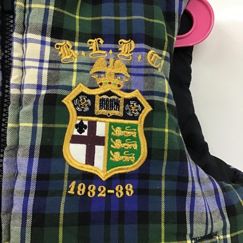 ポロバイラルフローレン Polo by RALPH LAUREN ベスト ベスト ダウンベスト ノースリーブカットソー ジップアップジャケット 100cm ロゴ、文字 紺 / ネイビー /  ボーイズ USED 古着 中古 10104909