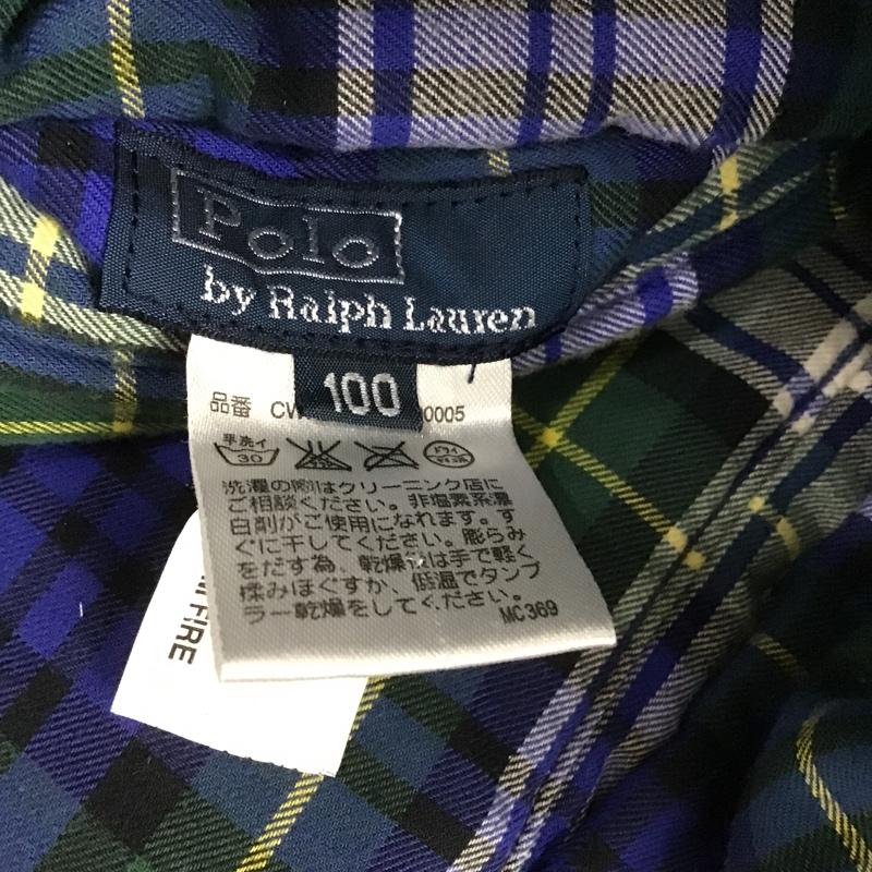 ポロバイラルフローレン Polo by RALPH LAUREN ベスト ベスト ダウンベスト ノースリーブカットソー ジップアップジャケット 100cm ロゴ、文字 紺 / ネイビー /  ボーイズ USED 古着 中古 10104909