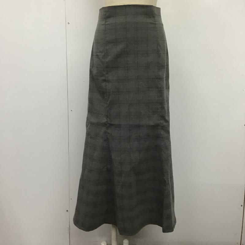 センスオブプレイス SENSEOFPLACE スカート ロングスカート AA34-25A010 チェックマーメイドスカート ロングスカートフレアスカート M チェック 灰 / グレー /  レディース USED 古着 中古 10104910