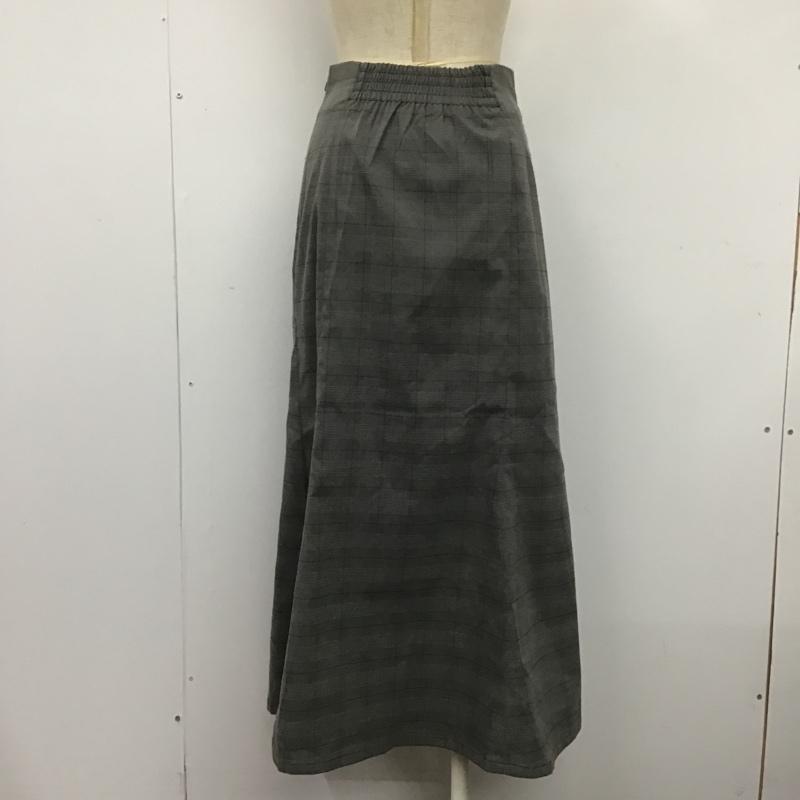センスオブプレイス SENSEOFPLACE スカート ロングスカート AA34-25A010 チェックマーメイドスカート ロングスカートフレアスカート M チェック 灰 / グレー /  レディース USED 古着 中古 10104910