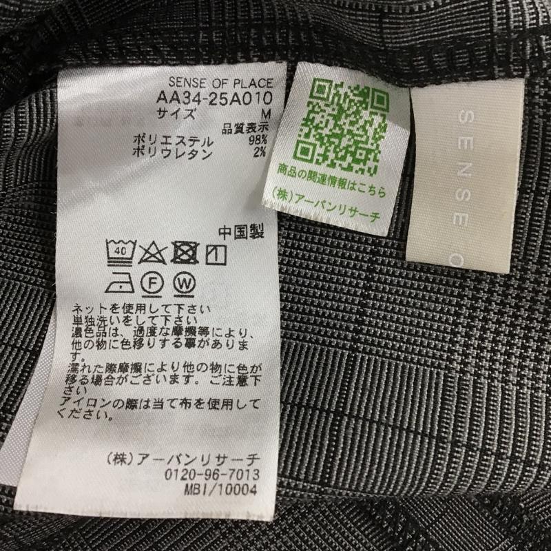 センスオブプレイス SENSEOFPLACE スカート ロングスカート AA34-25A010 チェックマーメイドスカート ロングスカートフレアスカート M チェック 灰 / グレー /  レディース USED 古着 中古 10104910