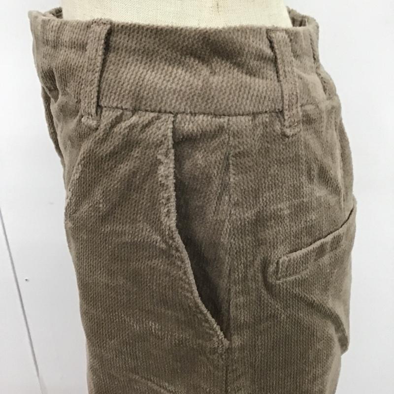 ローリーズファーム LOWRYS FARM スカート ロングスカート LF520046AD ライスコーデュロイスカート バックスリット タイトスカート M 無地 茶 / ブラウン /  レディース USED 古着 中古 10104915