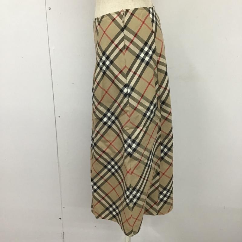 バーバリーブルーレーベル BURBERRY BLUE LABEL スカート ひざ丈スカート FX524-131 ノバチェック フレアスカート 36 36 チェック ベージュ / ベージュ / X 黒 / ブラック / X 白 / ホワイト / X 赤 / レッド /  レディース USED 古着 中古 10104916