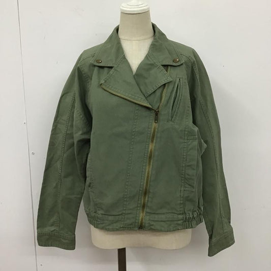 エヘカソポ ehka sopo ジャケット、上着 ライダース コットン M 無地 カーキ / カーキ /  レディース USED 古着 中古 10104920
