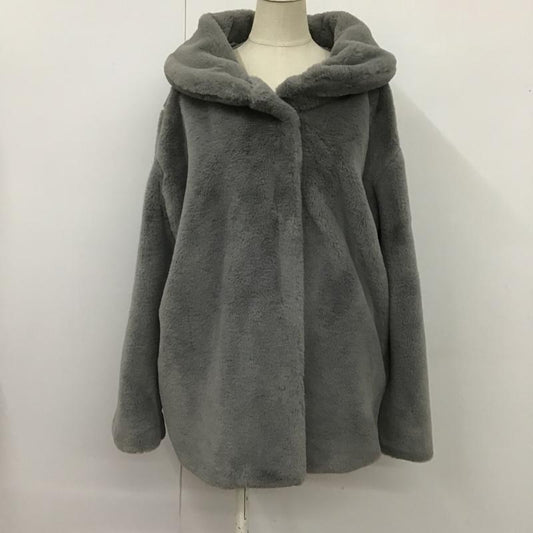 アズールバイマウジー AZUL BY MOUSSY コート コート一般 250EAC30-255I フラッフィーショールカラーコート アウター カラージャケット M 無地 灰 / グレー /  レディース USED 古着 中古 10104928