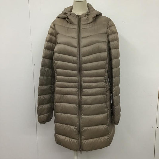 ユニクロ UNIQLO ジャケット、上着 ジャンパー、ブルゾン 217-069160 ウルトラライトダウン ロングコート ジップアップジャケット L 無地 ベージュ / ベージュ /  レディース USED 古着 中古 10104930