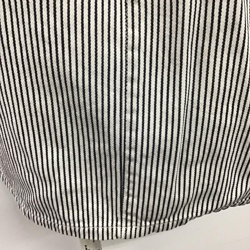 カルバン・クライン Calvin Klein スカート ひざ丈スカート 126785 sport petite ヒッコリー 8 ストライプ 白 / ホワイト / X 紺 / ネイビー /  レディース USED 古着 中古 10104941
