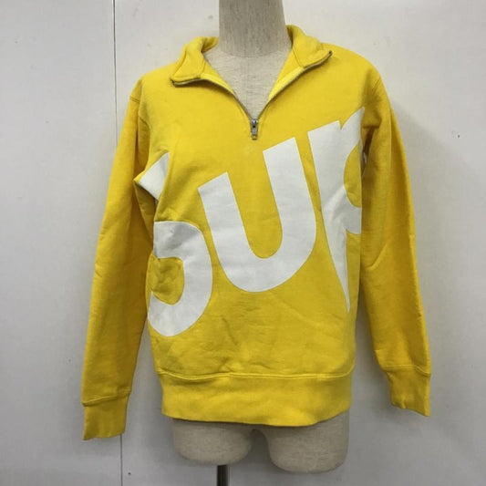 シュプリーム Supreme トレーナー 長袖 15FW ビッグSupロゴハーフジップスウェット 15AW S ロゴ、文字 黄 / イエロー / X 白 / ホワイト /  メンズ USED 古着 中古 10104953